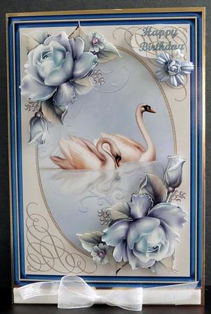 Swans and Roses by Brenda Scott