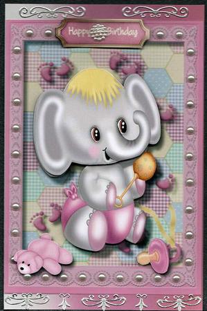 Lovely Baby Greetings or 1st Birthday  by Brenda Scott