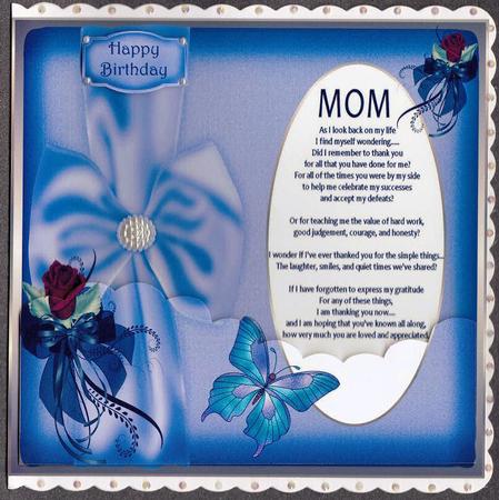 Mom Floral Card with Verse by Brenda Scott