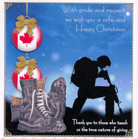 Patriotic Canadian Flag Christmas Ornaments and Solider by Brenda Scott
