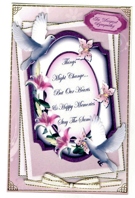 A Pretty Lily Sympathy Plaque with Doves by Brenda Scott