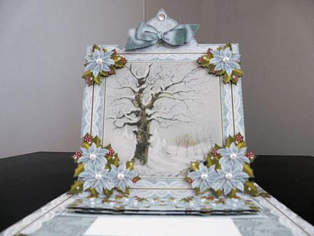 Winter Stream Lace Top Easel Card & Envelope Kit by Brenda Scott