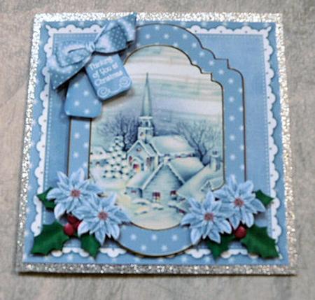 Blue Church Thinking of You 6in Christmas Step by Step by Brenda Scott