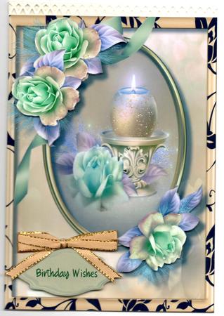 Beautiful Beige Candle 2 by Brenda Scott