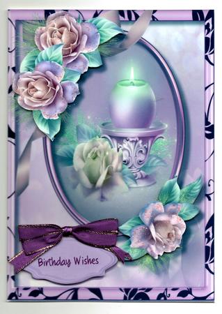 Beautiful Cerise Candle , 3 by Brenda Scott