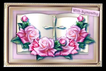 Sympathy Book Pink Roses by Brenda Scott