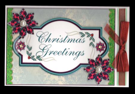 Christmas Greetings Jewel Poinsettias by Brenda Scott