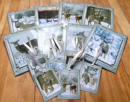 Winter Deer Tags by Brenda Scott
