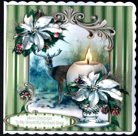 8x8 Festival of Joy Christmas with Candle Mini Kit by Brenda Scott