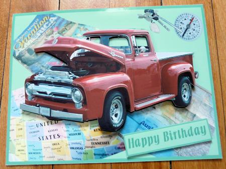 Old Red Truck Birthday,any Occasion, Male by Brenda Scott