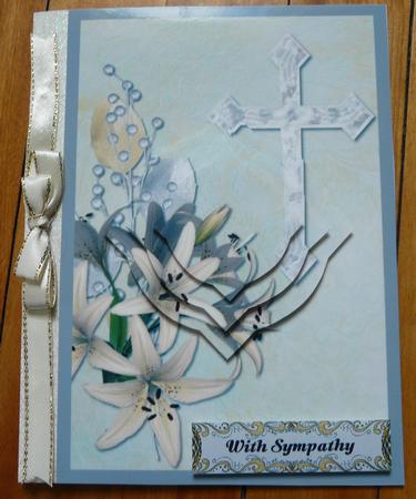 Easter Lilies with Cross Splendid Pyramid by Brenda Scott