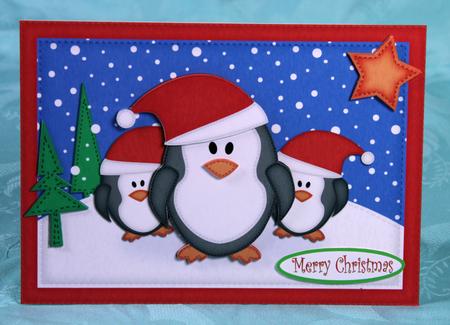A4 Penguin Felties Card Topper by Candice Foers-Bates