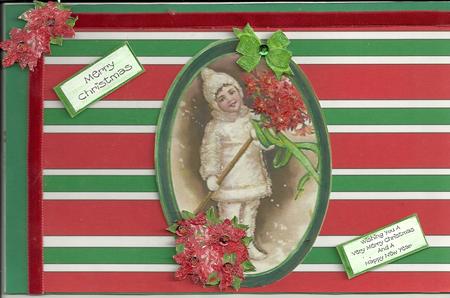Child with Poinsettias by Candice Woolfall