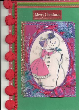 Mummy Kissing Snowman A4 Picture Sheet by Candice Woolfall