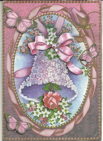 Two Tone Wedding Bells 7x5inch Folded Picture Card by Candice Woolfall