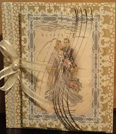 Lace Wedding Couple A4 Swirvey Side Stacker Kit by Candice Woolfall