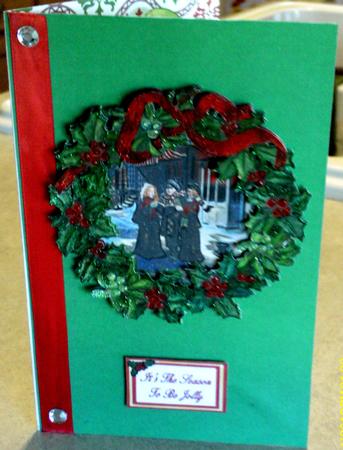 Holly Wreath and Carol Singers by Candice Woolfall