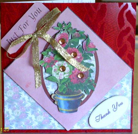 Stunning Floral Diamond Top Card by Candice Woolfall