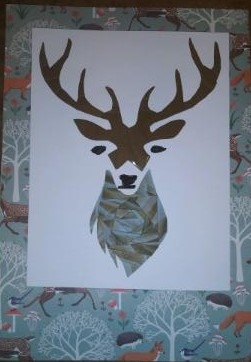 Deer Buck Stag - Iris Folding  by cari seybolt-ruiz