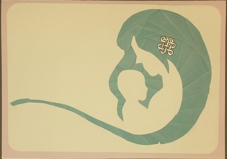 Mother and Child Silhouetter Iris Folding  by cari seybolt-ruiz