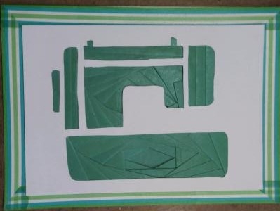 Modern Sewing Machine Iris folding by cari seybolt-ruiz