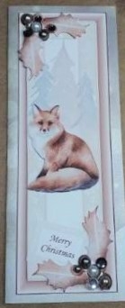 Sepia Christmas Fox by cari seybolt-ruiz