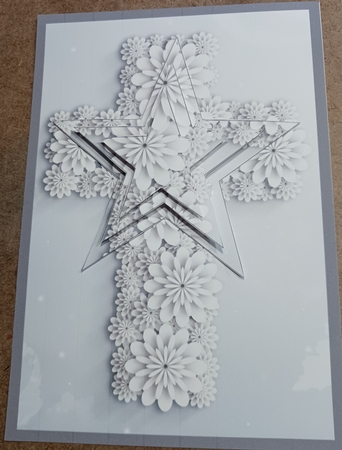 Easter Floral Cross Star Pyramid by cari seybolt-ruiz