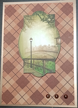 Orange Argyle Decoupage Card Making Mini Kit by cari seybolt-ruiz
