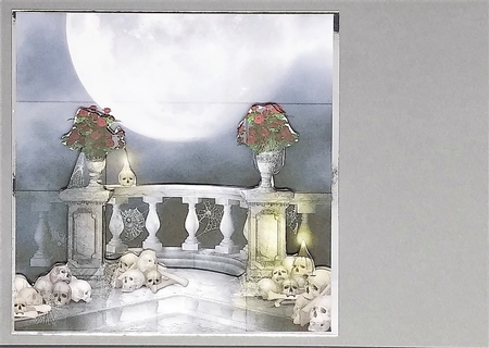 All Hallows Eve - The Day Of The Dead 10 - Special 3D Decoupage + Insert & Tag by cari seybolt-ruiz