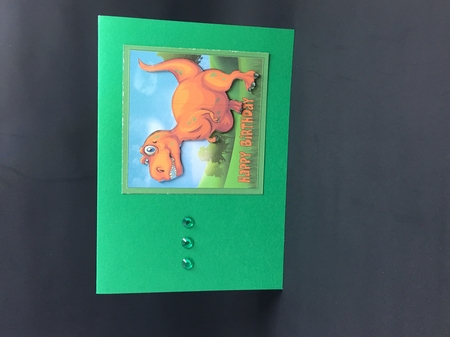 Dinosaur - Gigasaurus Birthday Card Topper  by cari seybolt-ruiz