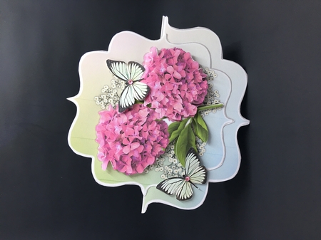Over The Edge Hydrangea & Butterfly Mini Kit by cari seybolt-ruiz