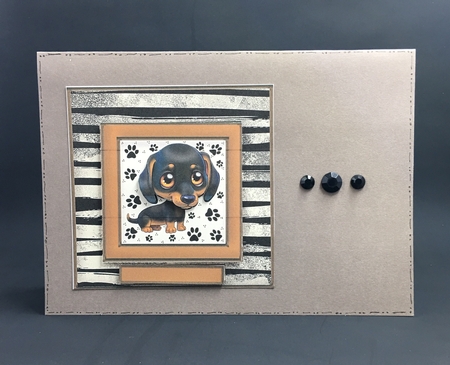 Cute Doberman Dog Card Topper by cari seybolt-ruiz