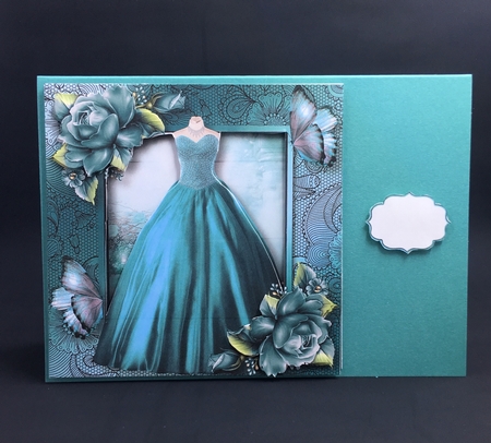 Beautiful Ballgown In Teal by cari seybolt-ruiz