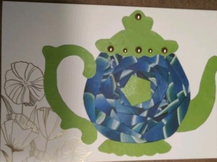 Teapot Iris Folding Pattern by cari seybolt-ruiz