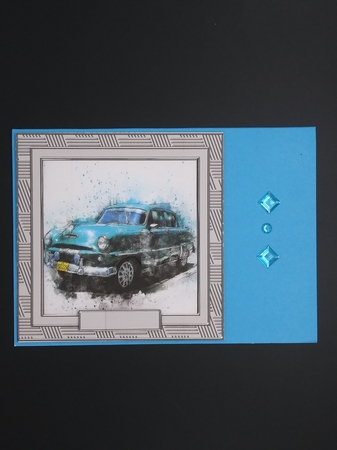 Car 7 8x8 Card Front Topper  by cari seybolt-ruiz