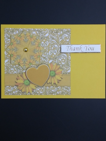 JJ YELLOW MARIGOLD 5X5 TEA BAG CARD by cari seybolt-ruiz