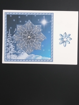 JJ BLUE CHRISTMAS 1 5X5 TEA BAG CARD by cari seybolt-ruiz