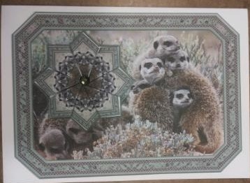 JJ GROUP HUG MEERKATS 7X5 TEA BAG SHEET. by cari seybolt-ruiz