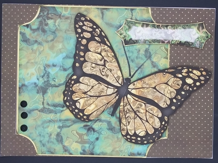 Gem Stone Cut Out Corner Gold Edged Mat by cari seybolt-ruiz