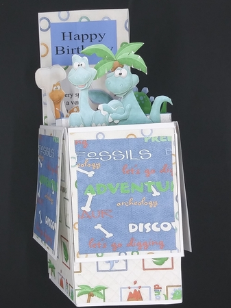 Box Card Dinosaur Including Template and Full Instructions by cari seybolt-ruiz