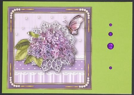 Diamonds & Lilacs Card Topper  by cari seybolt-ruiz