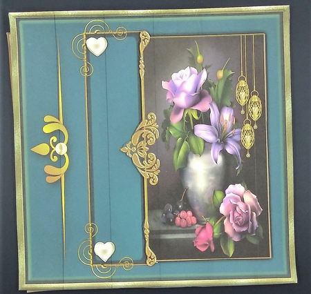 Passionate Flowers in Vase Card Topper 2 by cari seybolt-ruiz