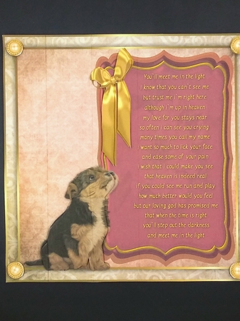8x8 Pet loss Cross breed pup  by cari seybolt-ruiz