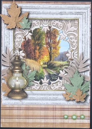 Road Through The Woods Card Topper  by cari seybolt-ruiz