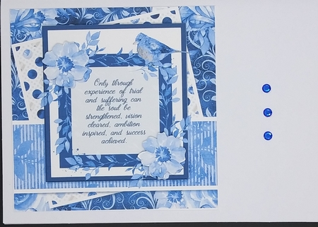 Blue Encouragement Quote Quick Card Mini Kit by cari seybolt-ruiz