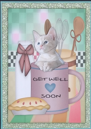 Kitten in a Get Well Soon Mug by cari seybolt-ruiz