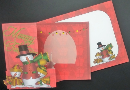 Snowmen Wishes - Z-fold Card by cari seybolt-ruiz