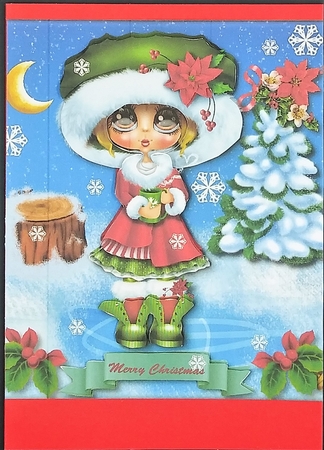 Enjoying the Snow Card Topper  by cari seybolt-ruiz