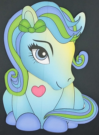 3D Shaped Card Mini Kit - Cute Little Pony Peppermint by cari seybolt-ruiz