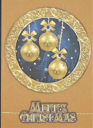 Round Blank Topper With Snowflakes 2 by cari seybolt-ruiz